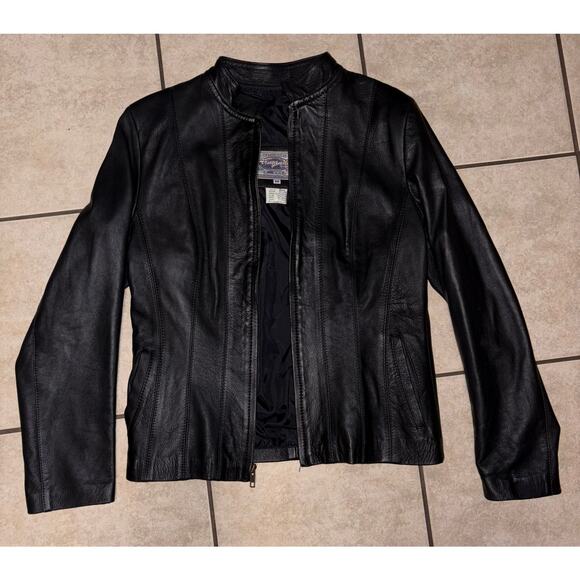 100% Lamb leather jacket size medium Armando Bueno women’s - Picture 1 of 3